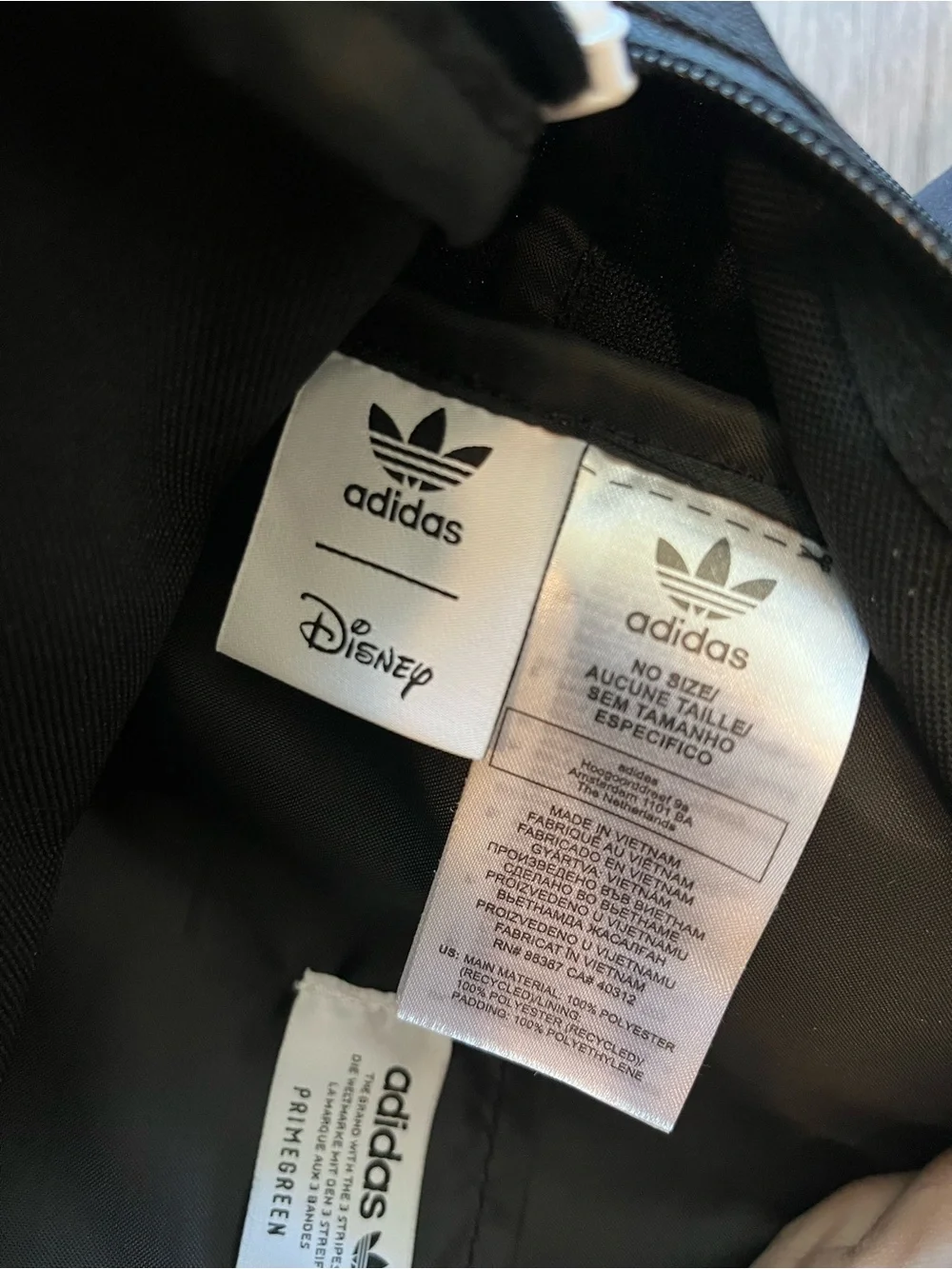 Adidas Disney Mickey Backpack Black Originals Primegreen 12.5L School Travel